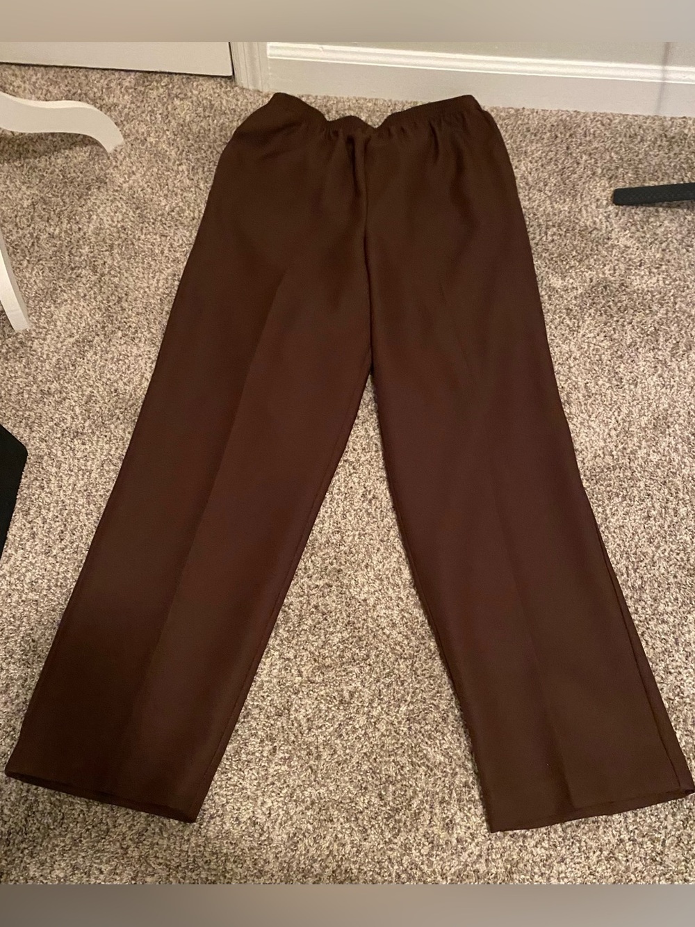 Women’s Alfred Dunner Chocolate Brown Casual Straight-Leg Pants Size 14 NWT